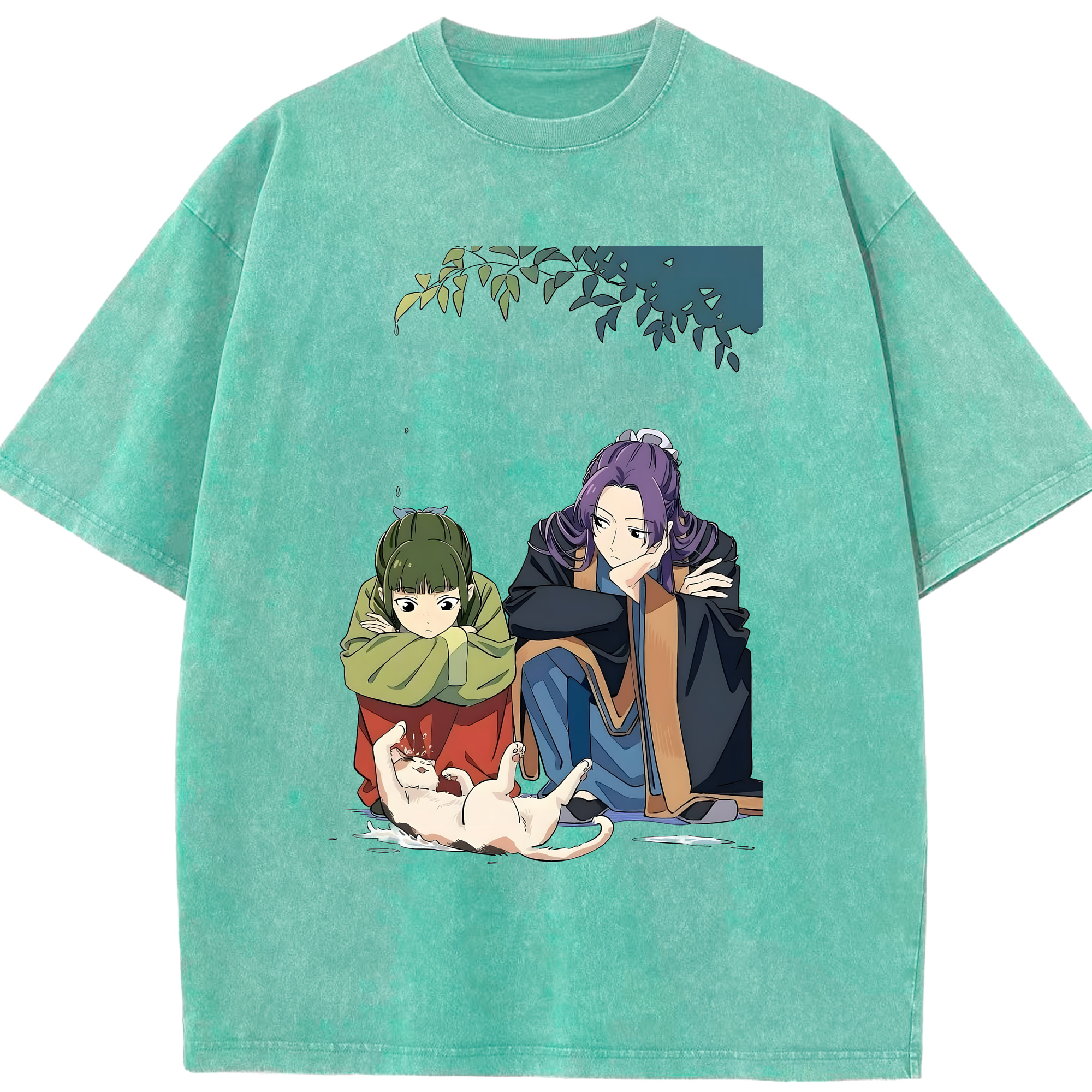 （画像用） 薬屋のひとりごと The Apothecary Diaries 綿100% ヴィンテージ風 半袖Tシャツ（フロントプリント）